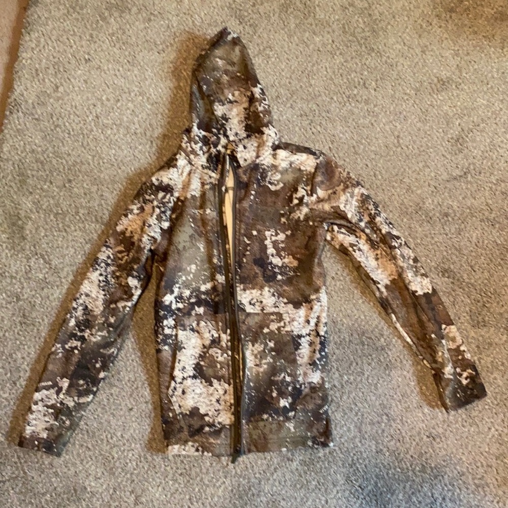 Boys thin camo zip up hoodie